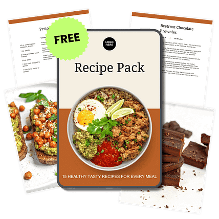 FREE recipe pack mockup