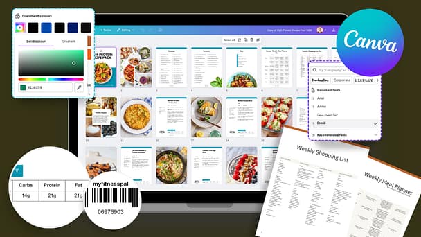 Meal Plan Mastery Collection canva mockup
