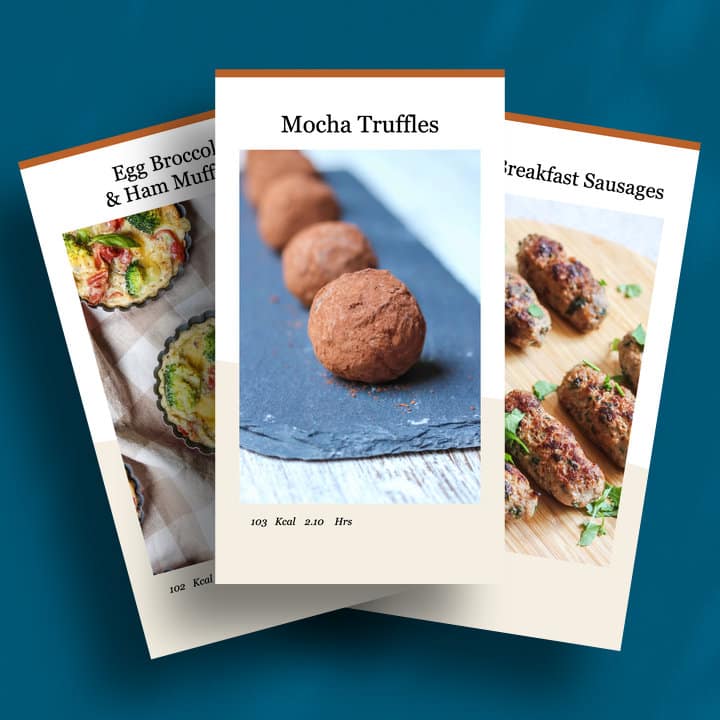 3 page mockup - social media cards