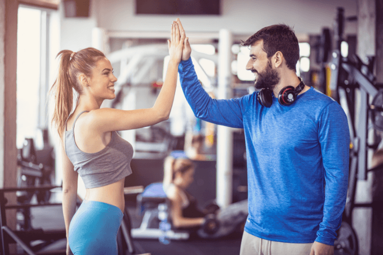 10 Healthy Eating Habits to Get Incredible Client Results Trainer and his client working on her healthy eating habits