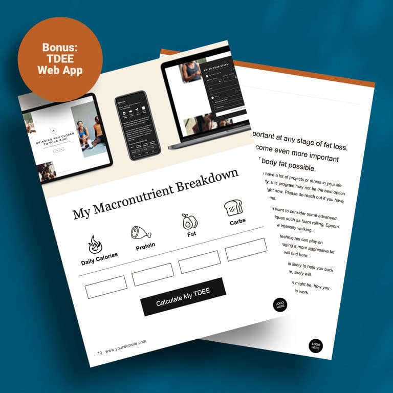 3 page mockup - Shopping List & Meal Planner