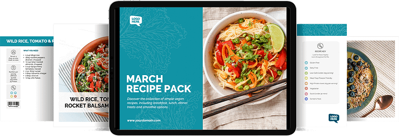 recipe pack mock up