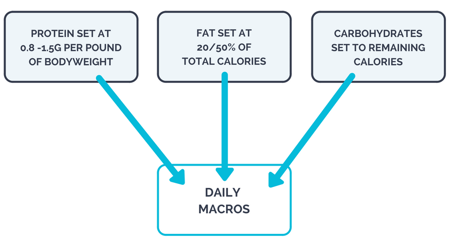 table showing a macronutrients for a macronutrient diet plan
