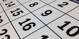 a slant position calendar that shows number of days